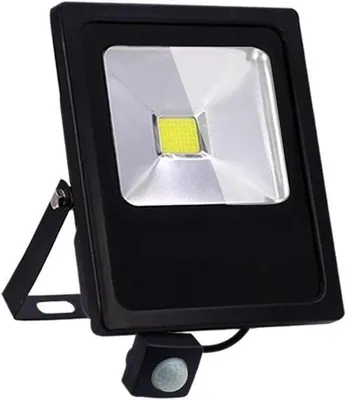 Productafbeelding van Led Schijnwerper - Spotlamp Wandlamp - Buitenbeveiliging - Met Bewegingssensor - 10W - Koud Wit