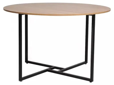 Imagen del producto de Mesa de comedor FURNLUX, color marrón y , 120 cm / Color principal: marrón / Dimensiones: 120 x 76 x 120 cm