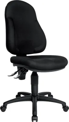 Produktbild von Bürodrehstuhl Wellpoint 10 ohne Armlehnen - schwarz Sicherheitsdoppelrollen für.