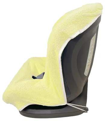 Imagen del producto de Asiento para niños con cinturón de seguridad, color amarillo, para bebés y niños en edad preescolar, asiento de coche para viajes