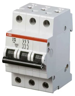 Zdjęcie produktu dla Sicherungsautomat 6kA 50A C 3p S203-C50 (2CDS253001R0504)