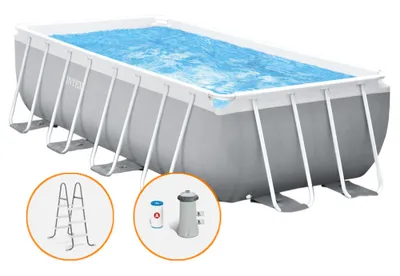 Obrázek produktu pro Intex 26784, 3539 l, Rámový bazén, Děti a dospělí, Žebřík, Modrá, Šedá, 48,3 kg