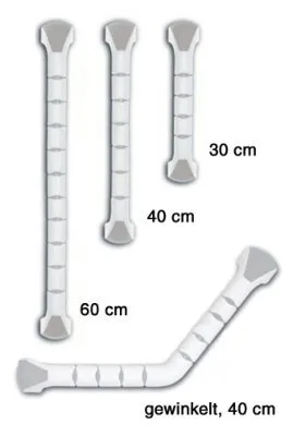 Produktbild von Kunststoff Wandhaltegriff Handy gerade weiß/grau>>>>60 cm