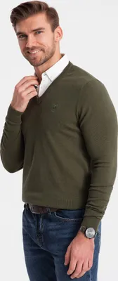 Immagine prodotto di Ombre Clothing Maglione classico da uomo Kemuel oliva scuro M