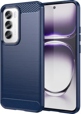Produktbild von Mobigear Brushed Slim  OPPO Reno 12 Pro Hülle Flexibles TPU Backcover - Blau