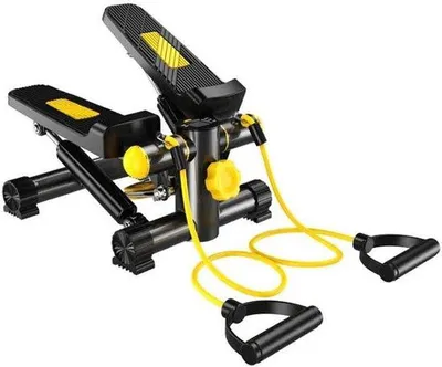 Productafbeelding van Mini Stepper - Thuis Fitnessapparaat - Cardio Training - Hydraulische Weerstand - Grote Antislip Pedalen - Zwart
