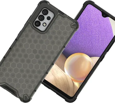 Immagine prodotto di Custodia A Nido D'ape Cover Blindata Con Cornice In Gel Samsung Galaxy A03S Nero