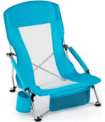 Produktbild von Klappbarer Strandstuhl mit Getränkehalter NP12750BL-1, blau
