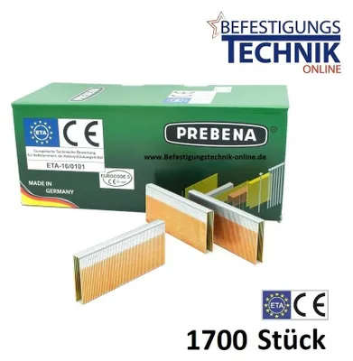 Produktbild von Breitrückenklammern WP100CSVHA-ETA stark verzinkt Prebena WP Tjep MF-14 BeA 246 Senco SP KL-62 1,7M