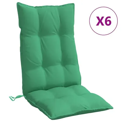 Produktbild von vidaXL Hochlehner-Auflagen 6 Stk. Grün Oxford-Gewebe