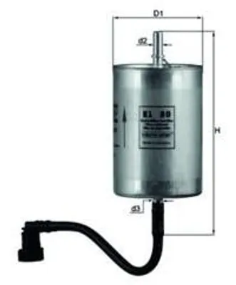 Produktbild von Kraftstofffilter KNECHT KL 80 für PORSCHE BOXSTER (986) Leitungsfilter