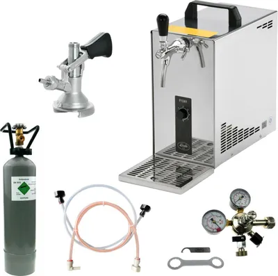 Produktbild von BieTal® Bierkühler Bier Zapfanlage 35 L/h KOMPLETTSET - KEG Kombi - CO2 2 kg