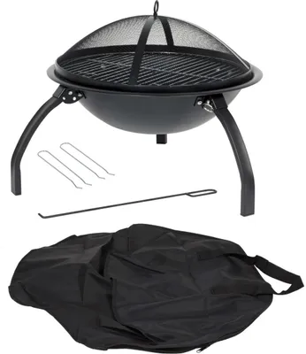 Productafbeelding van La Hacienda 58106, Houtskool, Zwart, Staal, Rooster, Rond, 3 poten