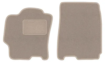 Produktbild von Velours-Fußmatten Vorne für Mazda 323 BJ 1998-2003 (Limousine/Schrägheck/Kombi) – 2-tlg, Beige, passgenau – Wielganizator LUX