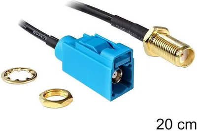 Image de Delock 88583 HF Kabel Delock SMA -> FAKRA Z Bu/Bu 0.20m