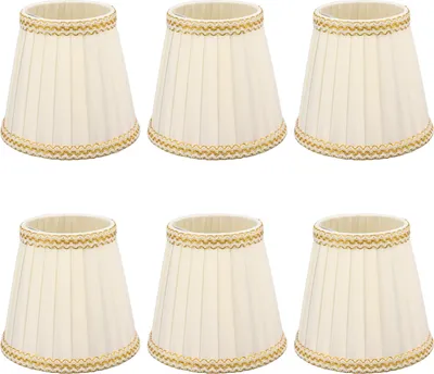 Obrázek produktu pro 6ks malé stínítko Clip On Drum Lampshade Cloth pro lustr žárovky osvětlení příslušenství