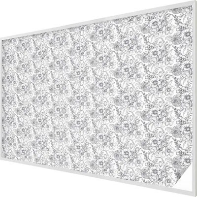 Zdjęcie produktu dla Folia witrażowa - 146x200 cm - wzór witrażowy - nieprzezroczysta dekoracyjna folia do ochrony prywatności - samoprzylepna, ochrona przed promieniowaniem UV - kwiatowa elegancja
