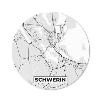 Produktbild von MuchoWow® Mauspad Mousepad Schwerin - Karte - Stadtplan - Deutschland 20x20 cm - Mousepads - Maus Mat - Pad - Mausunterlage - Schreibtischmatte