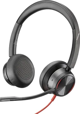Obrázek produktu pro HP Poly Stereofonní náhlavní souprava Poly Blackwire 8225 USB-C + adaptér USB-C/A, Kabel, Kancelář / call centrum, 187 g, Sluchátka s mikrofonem, Černá