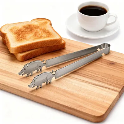 Produktbild von Edelstahl Grillzange für Bratwurst – Robuste Grillzange für Jäger & Jagdfans, Spülmaschinengeeignet – Ideal als Geschenk für Männer zu Weihnachten