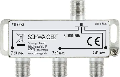 Produktbild von Verteiler 3-fach für Antennen- und Kabelanlagen 7 dB