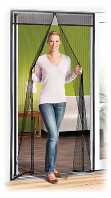 Obrázek produktu pro Magnetická moskytiéra na dveře černá proti hmyzu 100x220cm