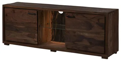 Immagine prodotto di MASSIVMOEBEL24 | BARK #211 Mobile Tv in legno di acacia laccato / marrone 175x40x63