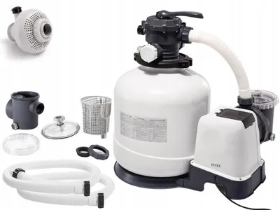 Zdjęcie produktu dla Intex 26652, Pompa filtra piaskowego, Czarny, Biały, Plastik, Nad basenem naziemnym, Chiny, Zawór 6-kierunkowy