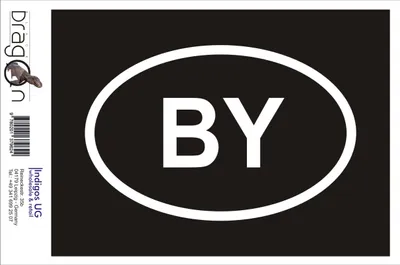 Produktbild von Aufkleber / Autoaufkleber - JDM / Die cut / Auto / OEM - Weißrussland BY - 160x110 mm weiß - Heckscheibe / Heckscheibenaufkleber
