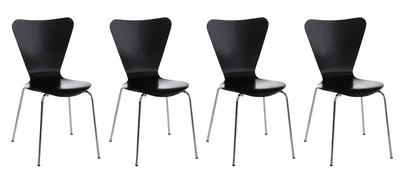 Produktbild von 4er Set Besucherstuhl HLO-CP3  schwarz