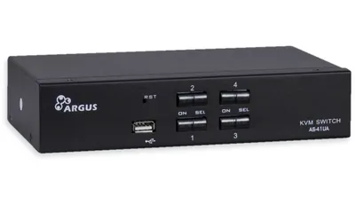 Zdjęcie produktu dla Inter-Tech KVM-AS-41UA, 1920 x 1440 px, Czarny