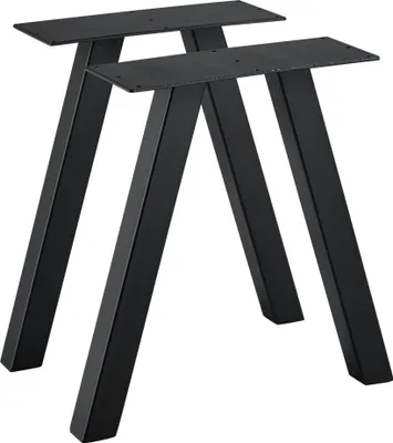 Produktbild von 2x Tischgestell Gestell Tischbeine Couchtisch Tischkufen 30/40x12x40cm Schwarz [en.casa]