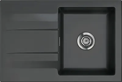 Produktbild von Systemceram KeraDomo Spüle GENEA 75 in SCHIEFER mit Handbetätigung / Einbauspüle