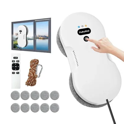 Immagine prodotto di Robot lavavetri PuRuiKai RN2-17 – Robot lavavetri intelligente con doppio sistema di spruzzatura automatica, potenza di 72 W, navigazione intelligente e telecomando, cavo da 4,5 m