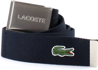 Image de LACOSTE ceinture Casual Woven Strap W130 Navy Blue bleu