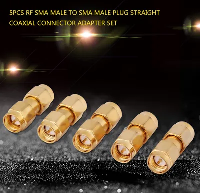 Zdjęcie produktu dla 5 sztuk Zestaw adapterów złącza koncentrycznego Rf SMA męskiego do SMA męskiego z wtyczką prostą