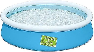 Produktbild von Famanu Kinder Schnellaufblasbarer Planschbecken - 152 x 38 cm - Mein erstes Schwimmbecken Blau