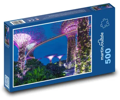 Obrázek produktu pro martinpuzzle - Puzzle 500 - Singapur - noc, architektura