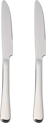 Productafbeelding van Tafelmessen RVS 22.5 x 2 cm, 2 stuks, glanzend gepolijst, vaatwasserbestendig, voor keuken