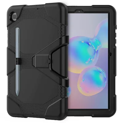 Image de 3in1 Housse pour Samsung Galaxy Tab S6 Lite SM-P610 SM-P615 10.4 Outdoor Cover Protection + support Noir