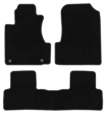 Image de Tapis de sol en moquette pour Honda CR-V III 2006-2012 (SUV) – jeu 4 pièces, noirs, sur mesure – Wielganizator BASIC
