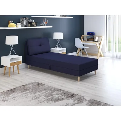 Obrázek produktu pro Čalouněná jednolůžková postel 100x195 MENDY 2 - modrá