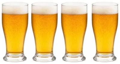 Produktbild von Leknes-Bierglaser – 4er-Set – Kunststoff – 520 ml – transparent – bruchsicher