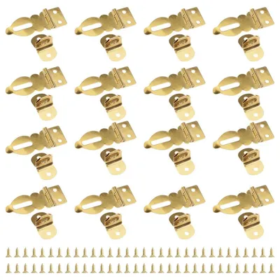 Immagine prodotto di Mini lucchetti in ottone, confezione da 16 pezzi, ideali per scatole di legno, scrigni e altri oggetti, dimensioni 38x15mm, colore oro