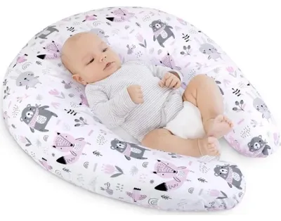 Zdjęcie produktu dla Poszewka na poduszkę do karmienia z zamkiem błyskawicznym - obwód 180 cm - biała, żółta