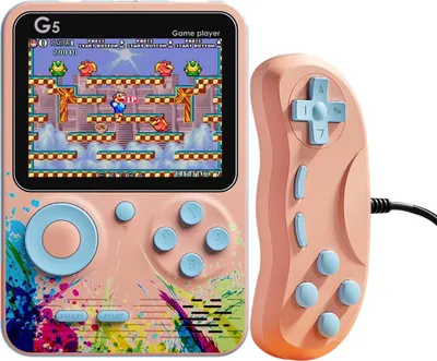 Immagine prodotto di TechKidz, console con emulatore di 500 giochi e controller multiplayer modello StreetArt, rosa