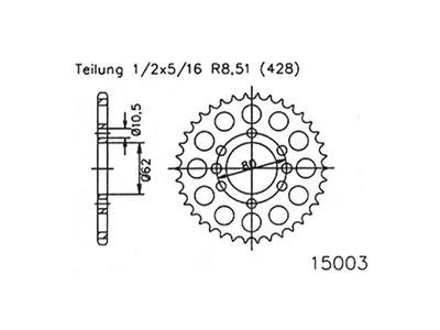 Obrázek produktu pro JT Kettenrad 48T 428 JTR843.48