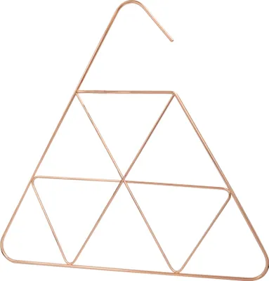 Produktbild von Natural Goods Berlin Schalhalter TRIANGEL, Krawattenbügel, Gürtelhalter, Kleiderschrank, Schals, Gürtel, Socken, Schmuck, 4mm Rundstahl, Roségold, 1 Stück