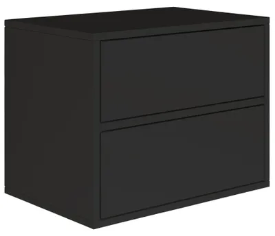 Immagine prodotto di Selsey Framme - Comodino sospeso con 2 cassetti, nero, 50 cm