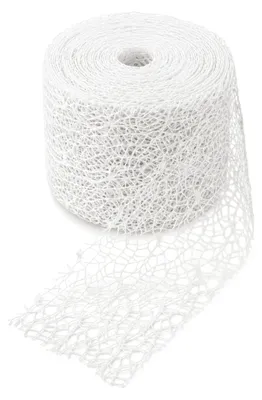 Produktbild von G.schmückt Tischband 25m Rolle, Tischläufer Dekoband zuschneidbar, Dekorative Tischdeko Weiß 15cm